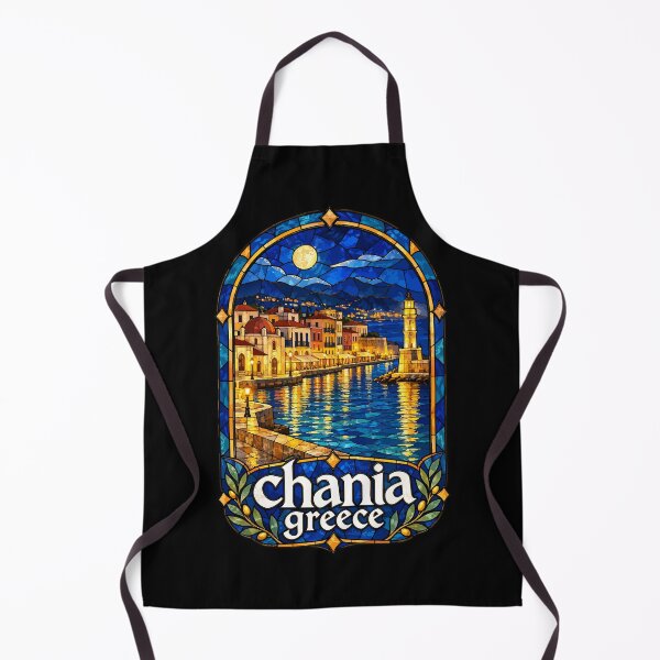 Item preview, Chania Crete Greece Stained Glass Art Travel designed and sold by TomFrontierArt.
