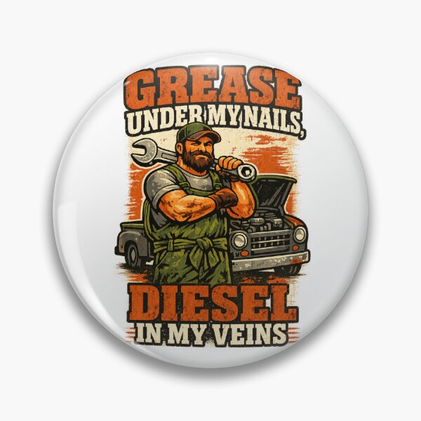 Item preview, Grease Under My Nails Diesel In My Veins – Funny Mechanic Vintage Garage T-Shirt designed and sold by katiecorners.