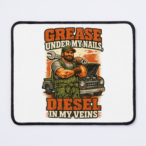 Item preview, Grease Under My Nails Diesel In My Veins – Funny Mechanic Vintage Garage T-Shirt designed and sold by katiecorners.
