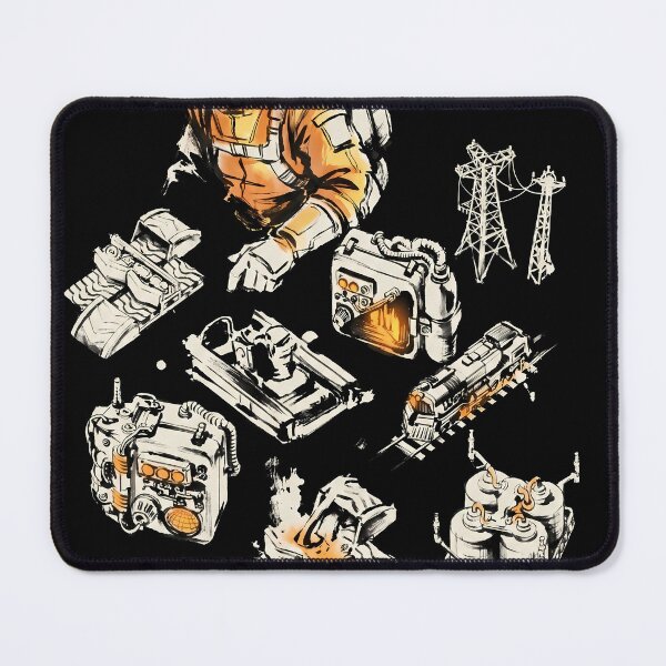 Item preview, The Engineer and the Factory Factorio Sumi-e Gaming Graphic Tee designed and sold by Senpaiwaves.