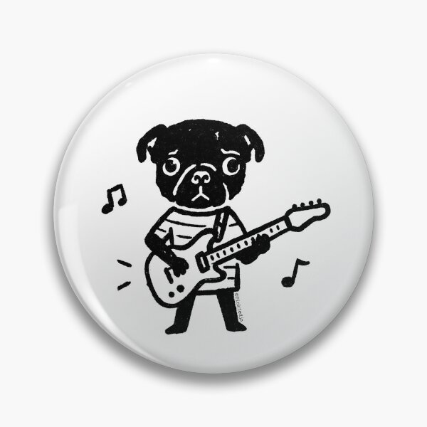 Item preview, Guitarist Pug designed and sold by PickledjoArt.