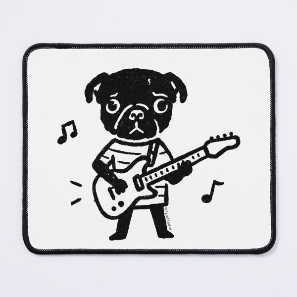 Item preview, Guitarist Pug designed and sold by PickledjoArt.
