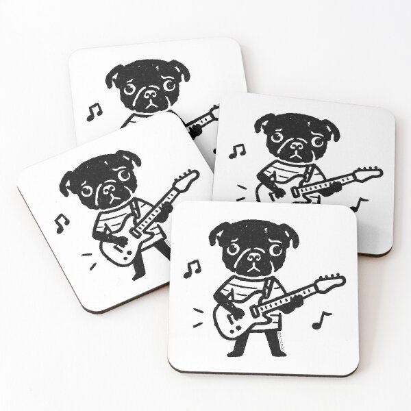 Item preview, Guitarist Pug designed and sold by PickledjoArt.