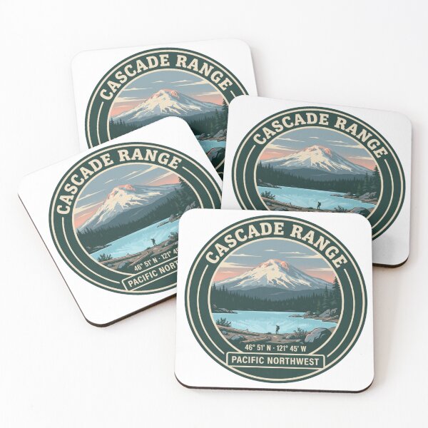 Item preview, Cascade Range Pacific Northwest — Vintage Travel Badge designed and sold by mnkyride.