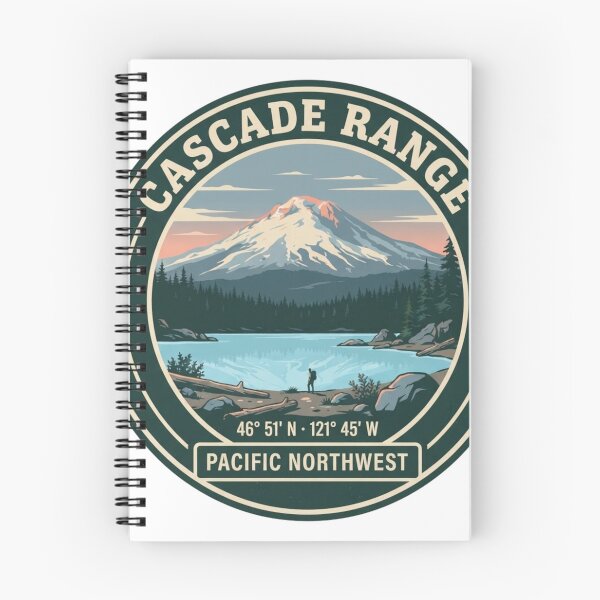 Item preview, Cascade Range Pacific Northwest — Vintage Travel Badge designed and sold by mnkyride.