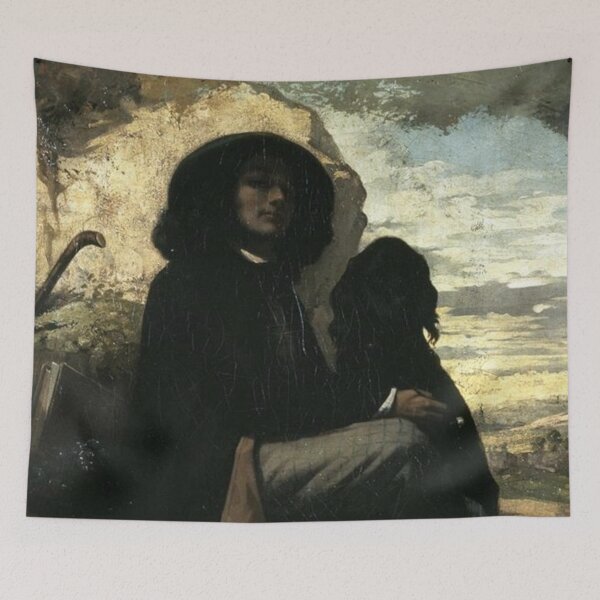 Item preview, Self-Portrait with a Black Dog designed and sold by SharonTheFirst.