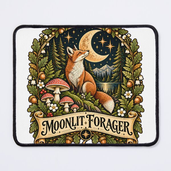 Item preview, Moonlit Forager Fox Woodland designed and sold by MysticCanvasAi.