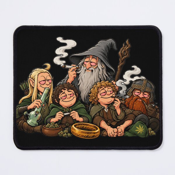 Item preview, Fantasy Fellowship Smoking Chill Parody Art designed and sold by Stone-T .