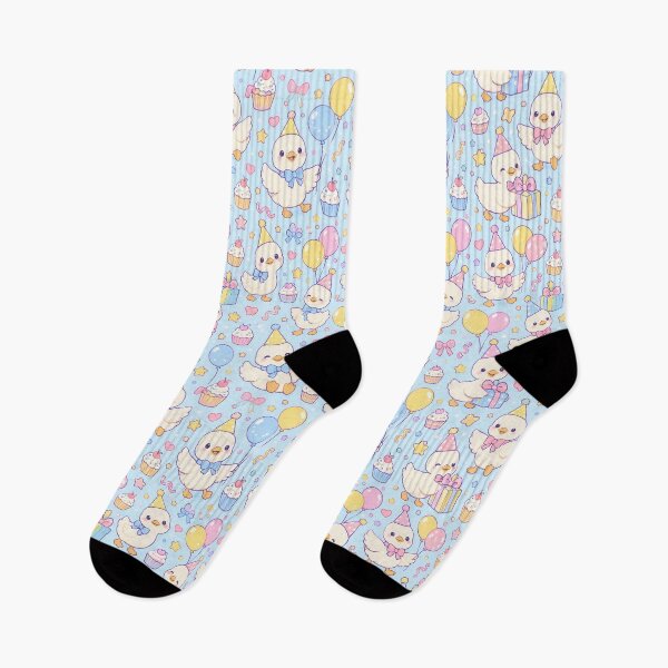 Item preview, Kawaii Birthday Baby Goose Pattern designed and sold by Soft Berry Studio.