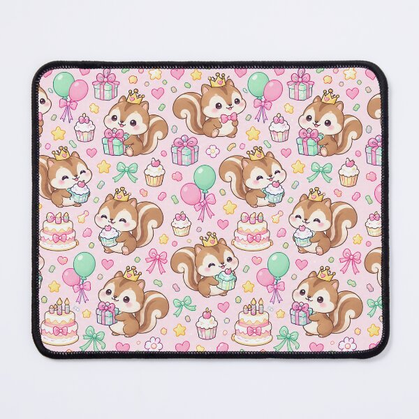 Item preview, Kawaii Birthday Baby Chipmunk Pattern designed and sold by Soft Berry Studio.