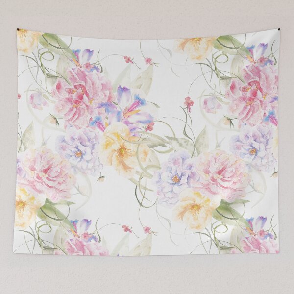 Item preview, Pastel Watercolor Midnight Garden designed and sold by VibnWalls.