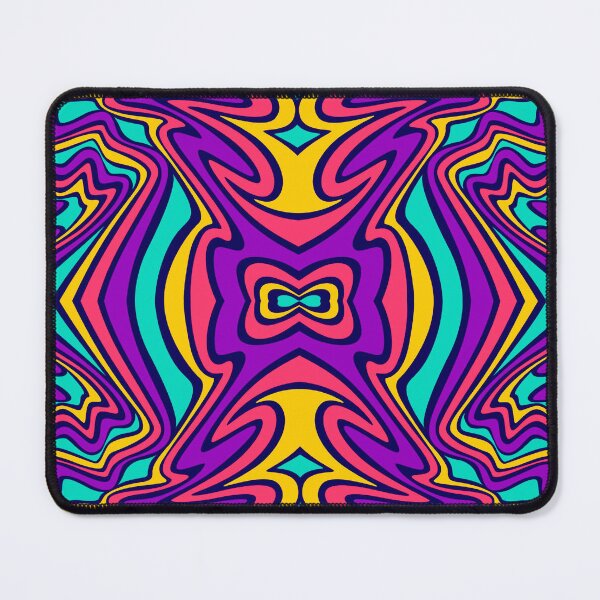 Item preview, Psychedelic 70s Abstract Pattern Purple Pink Turquoise Groovy designed and sold by JRRTs.
