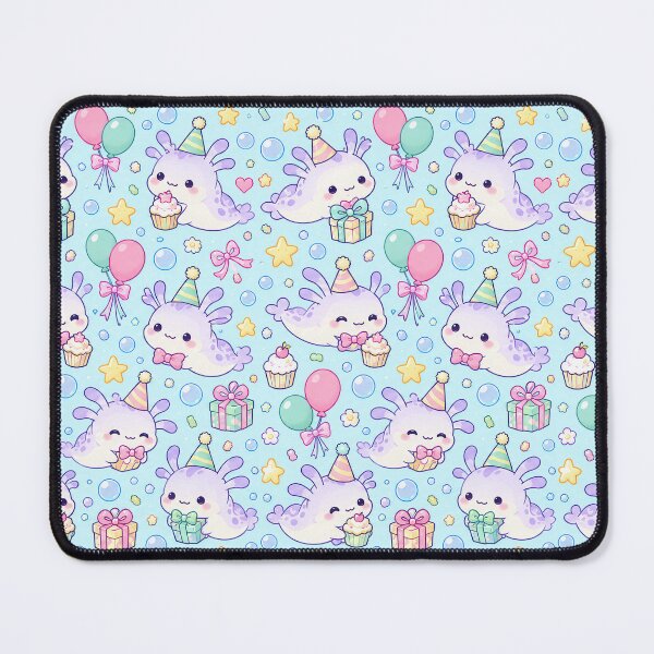 Item preview, Kawaii Birthday Baby Sea Hare Pattern designed and sold by Soft Berry Studio.