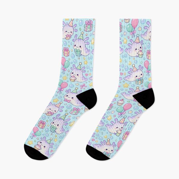 Item preview, Kawaii Birthday Baby Sea Hare Pattern designed and sold by Soft Berry Studio.