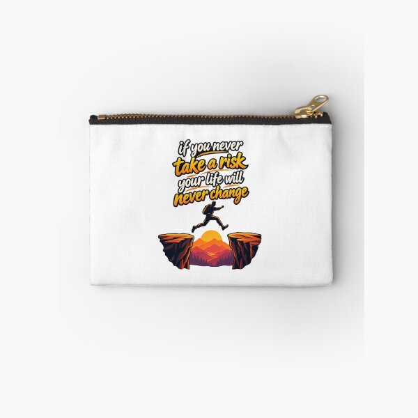 Item preview, If You Never Take a Risk Motivational Adventure T-Shirt Design designed and sold by CreativeNest Prints.