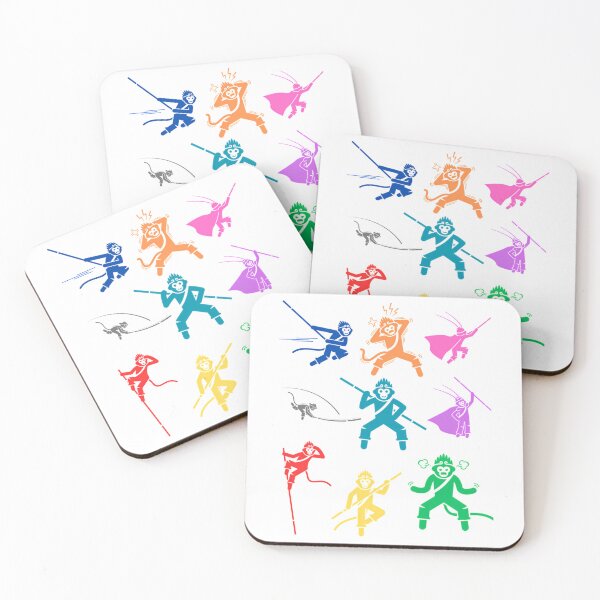 Item preview, Monkey Ninja - Funny Pattern Of A Monkey Showing Ninja Fight With A Stick- Colorful Pattern designed and sold by lilliama-thes.