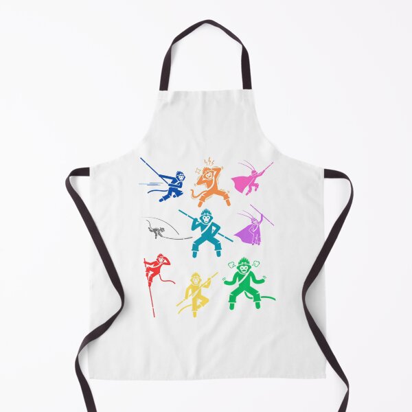 Item preview, Monkey Ninja - Funny Pattern Of A Monkey Showing Ninja Fight With A Stick- Colorful Pattern designed and sold by lilliama-thes.