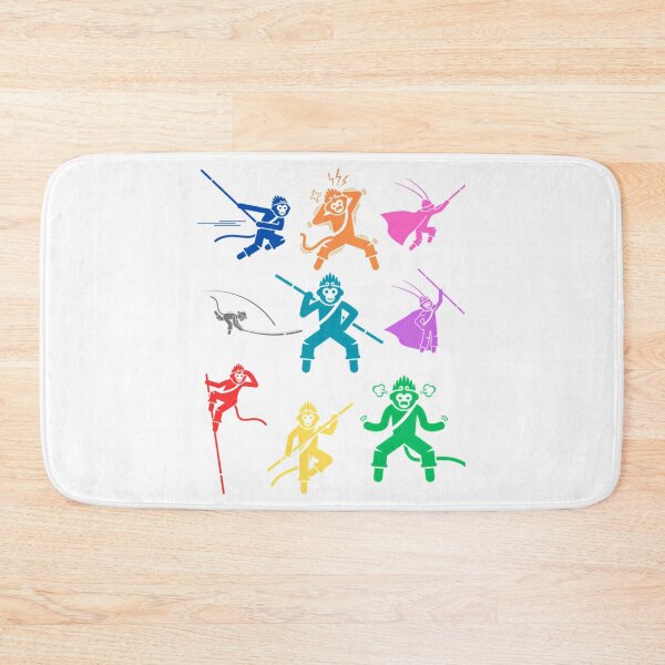 Item preview, Monkey Ninja - Funny Pattern Of A Monkey Showing Ninja Fight With A Stick- Colorful Pattern designed and sold by lilliama-thes.