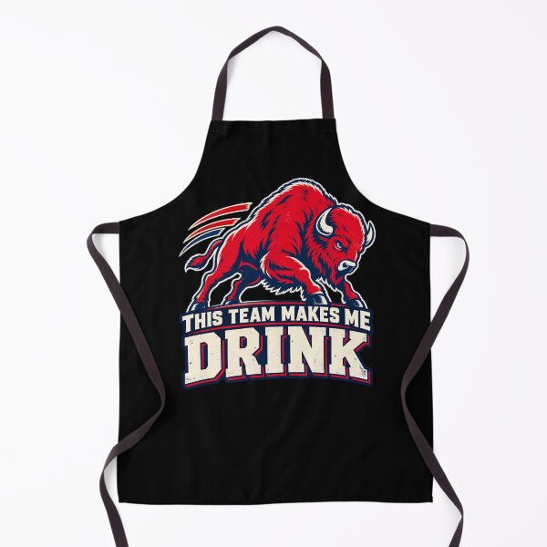 Item preview, Buffalo Bills This Team Makes Me Drink Charging Red Buffalo designed and sold by Cuiroblinda.