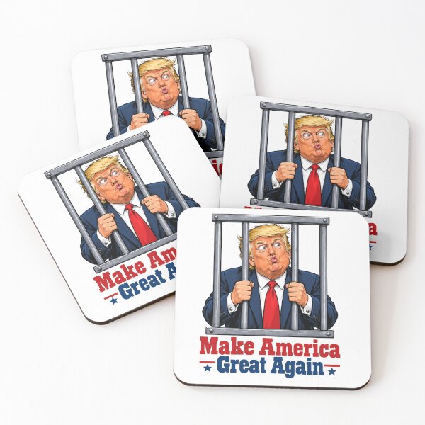 Item preview, Funny Trump Behind Bars - Satirical Political Caricature Make America Great Again Parody designed and sold by Christopher  McGuire.