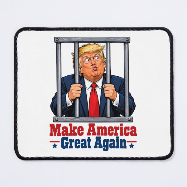 Item preview, Funny Trump Behind Bars - Satirical Political Caricature Make America Great Again Parody designed and sold by Christopher McGuire.