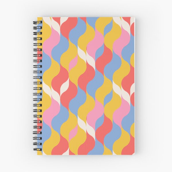 Item preview, Retro 70s Wavy Stripe Pattern – Pastel Pink Blue Yellow Waves designed and sold by JRRTs.