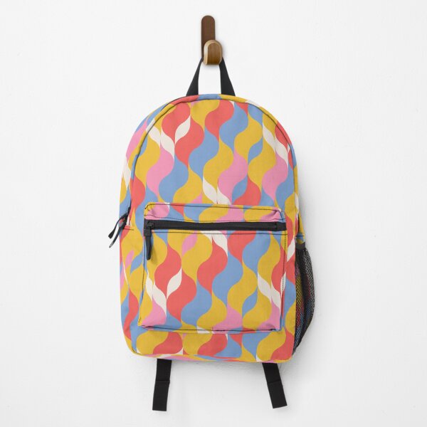 Item preview, Retro 70s Wavy Stripe Pattern – Pastel Pink Blue Yellow Waves designed and sold by JRRTs.