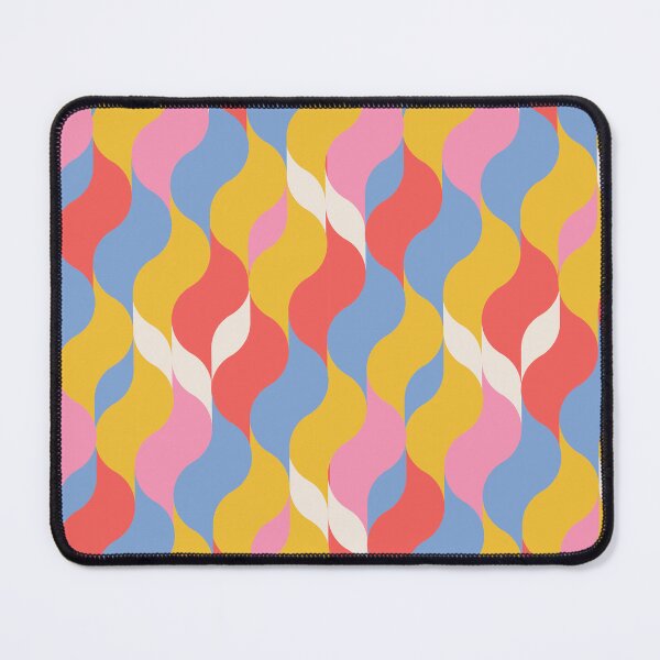 Item preview, Retro 70s Wavy Stripe Pattern – Pastel Pink Blue Yellow Waves designed and sold by JRRTs.
