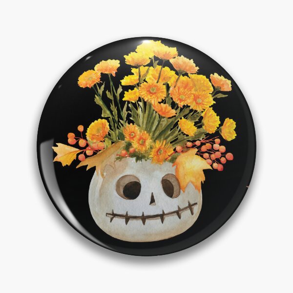 Item preview, Watercolor Halloween Pumpkin Autumn Floral Pattern designed and sold by BunnyBumb.
