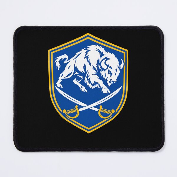 Item preview, Buffalo Bills Blue Shield White Buffalo Crossed Sabers Logo designed and sold by Cuiroblinda.