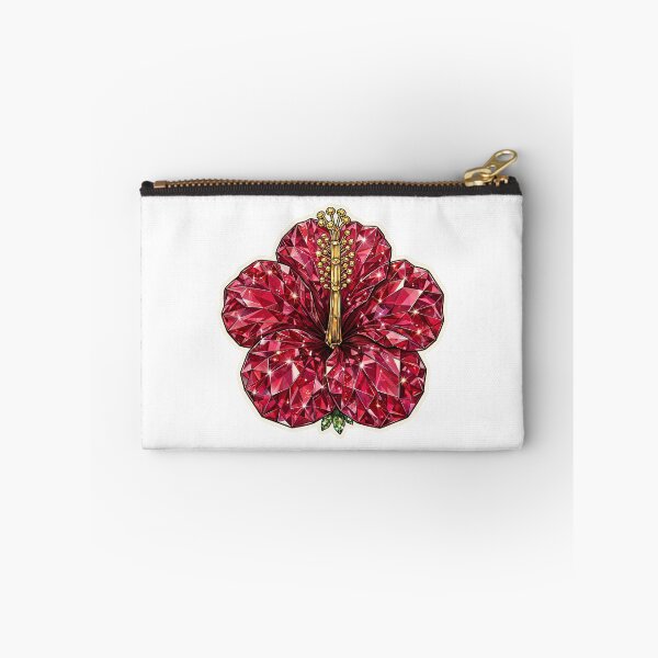 Item preview, Red Hibiscus Crystal Sticker - Ruby Tropical Flower designed and sold by FineLineBotanical .
