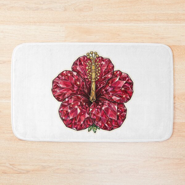 Item preview, Red Hibiscus Crystal Sticker - Ruby Tropical Flower designed and sold by FineLineBotanical .