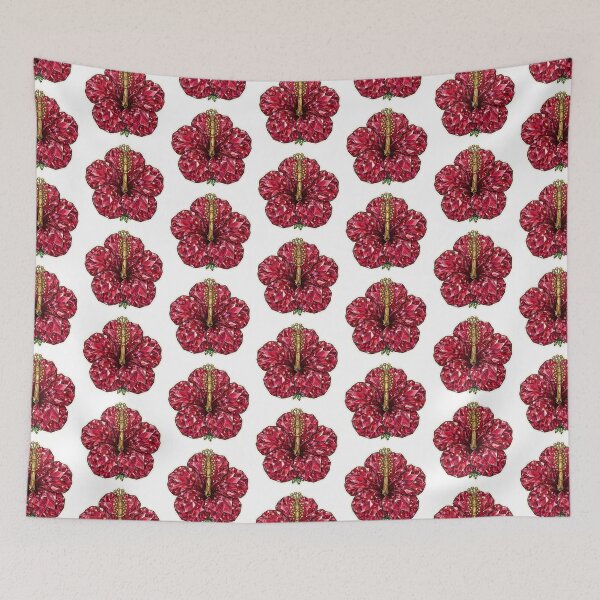 Item preview, Red Hibiscus Crystal Sticker - Ruby Tropical Flower designed and sold by Crystal Critters .