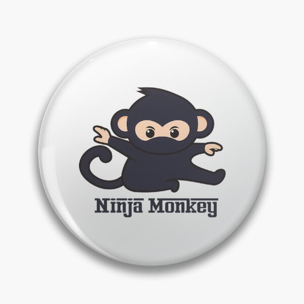 Item preview, Ninja Monkey Monkey Animal Monkey Gift designed and sold by lilliama-thes.