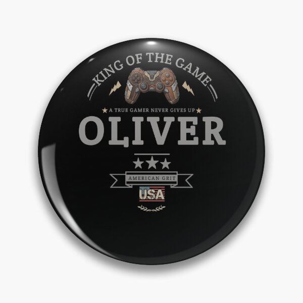 Item preview, Name Of Oliver With Game Controller For Gamers Fans. designed and sold by KIDS FASHION.