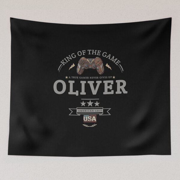 Item preview, Name Of Oliver With Game Controller For Gamers Fans. designed and sold by KIDS FASHION.