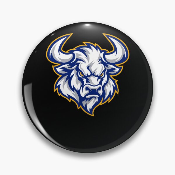 Item preview, Buffalo Bills Aggressive Buffalo Head Blue White Yellow Logo designed and sold by Cuiroblinda.
