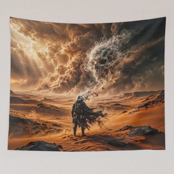 Item preview, Ghostly Skull in the Clouds – Epic Desert Art designed and sold by Marcu Ioachim.