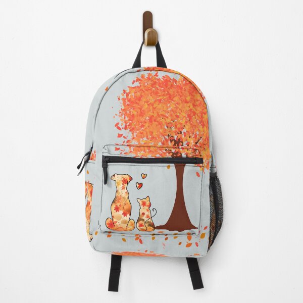 Item preview, Autumn tree and dog, cat and hearts in leaf pattern designed and sold by Doodles Down South.