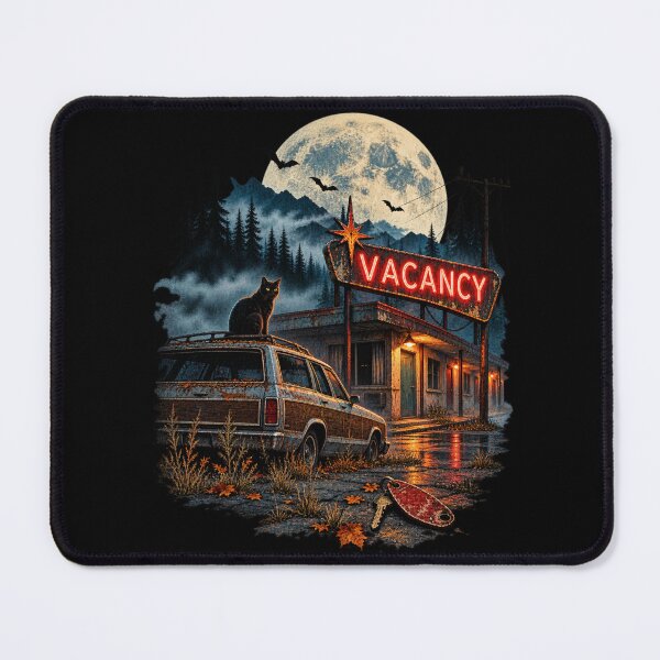 Item preview, Haunted Motel Neon Vacancy Retro Horror designed and sold by 966 A.D..