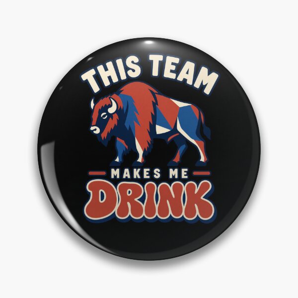 Item preview, Buffalo Bills This Team Makes Me Drink Geometric Red Blue Buffalo designed and sold by Cuiroblinda.