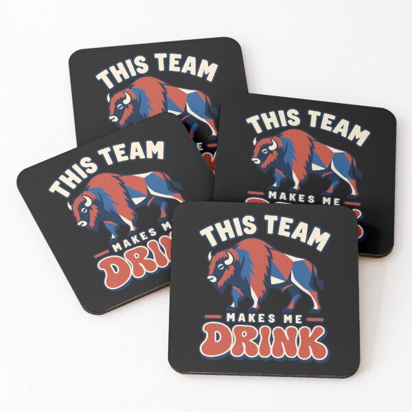Item preview, Buffalo Bills This Team Makes Me Drink Geometric Red Blue Buffalo designed and sold by Cuiroblinda.