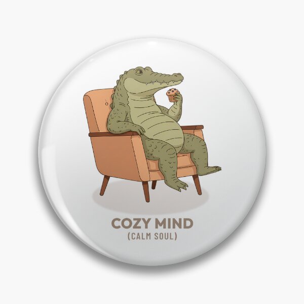 Item preview, Crocodile Eating Blueberry Muffin Retro Aesthetic designed and sold by COZY VINTAGE animal.