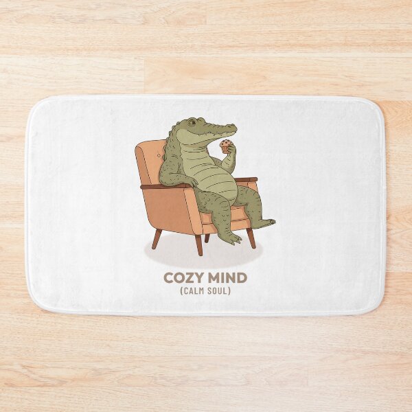 Item preview, Crocodile Eating Blueberry Muffin Retro Aesthetic designed and sold by COZY VINTAGE animal.