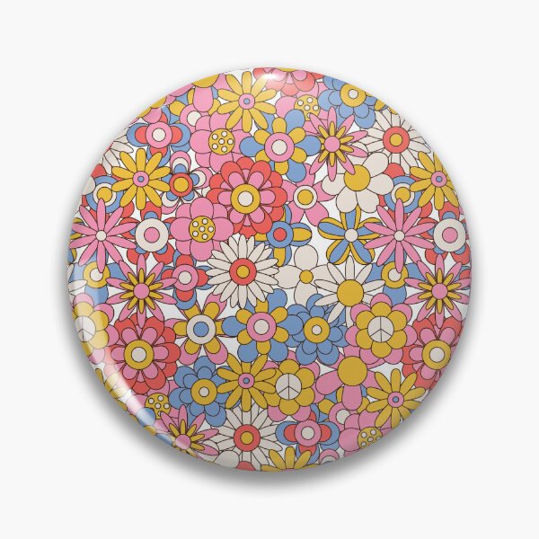 Item preview, Retro 70s Floral Pattern Groovy Colourful Daisies & Vintage Flower designed and sold by JRRTs.