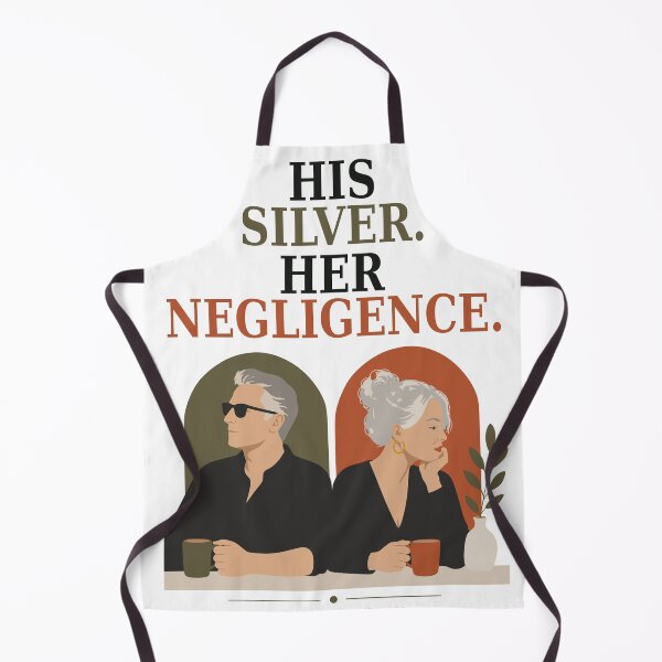 Item preview, His Silver Her Negligence Art Print, Funny Aging Couple Print, Double Standard Aging Humor, Midlife Woman Gift, Retro Couple Art designed and sold by Studio pod Burom.