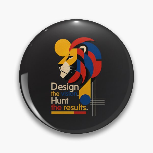 Item preview, Design the Vision Hunt the Results Creative Agency Lion Minimalist Design designed and sold by Bennie Singh.