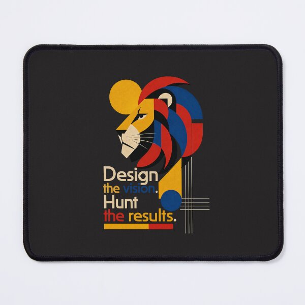 Item preview, Design the Vision Hunt the Results Creative Agency Lion Minimalist Design designed and sold by Bennie Singh.