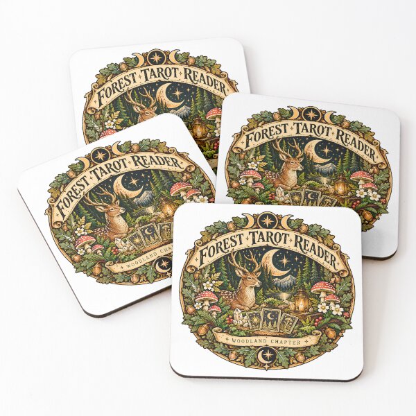 Item preview, Forest Tarot Reader Woodland Badge designed and sold by MysticCanvasAi.