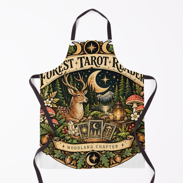 Item preview, Forest Tarot Reader Woodland Badge designed and sold by MysticCanvasAi.